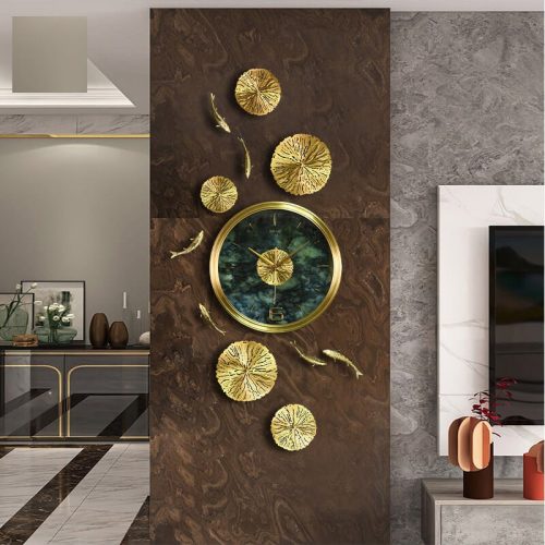 Đồng hồ trang trí hình cá vàng 3618