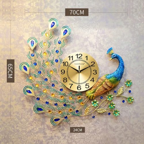 Đồng hồ treo tường đuôi công 6033
